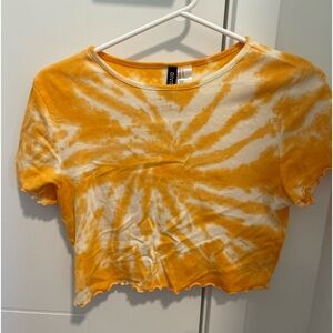 Divided tie dye crop top